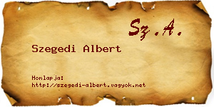 Szegedi Albert névjegykártya